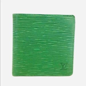 Louis Vuitton Green Epi Leather Wallet